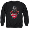 Superman - Heat Vision Charged Adult Crewneck Sweatshirt