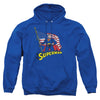 Superman - American Flag Adult Pull Over Hoodie