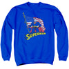Superman - American Flag Adult Crewneck Sweatshirt