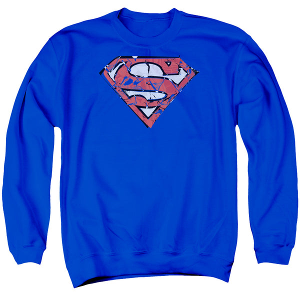 Superman - Ripped And Shredded Adult Crewneck Sweatshirt