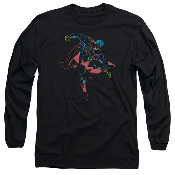 Superman - Neon Superman Adult Long Sleeve Shirt