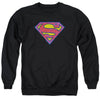 Superman - Sm Neon Distress Logo Adult Crewneck Sweatshirt