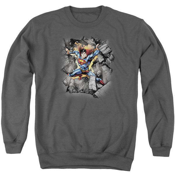 Superman - Break On Through Adult Crewneck Sweatshirt