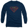 Superman - S Shield Rough Adult Long Sleeve Shirt