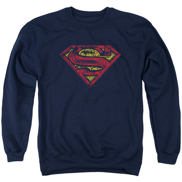 Superman - S Shield Rough Adult Crewneck Sweatshirt