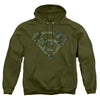 Superman - Marine Camo Shield Adult Pull Over Hoodie