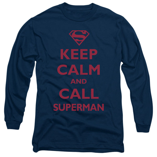 Superman - Call Superman Adult Long Sleeve Shirt
