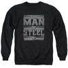 Superman - Steel Text Adult Crewneck Sweatshirt