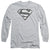 Superman - Grey S Adult Long Sleeve Shirt