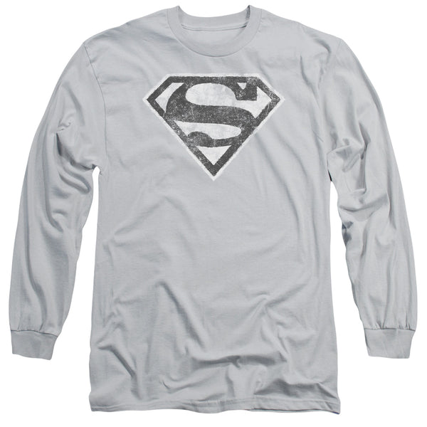 Superman - Grey S Adult Long Sleeve Shirt