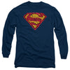 Superman - Shattered Shield Adult Long Sleeve Shirt