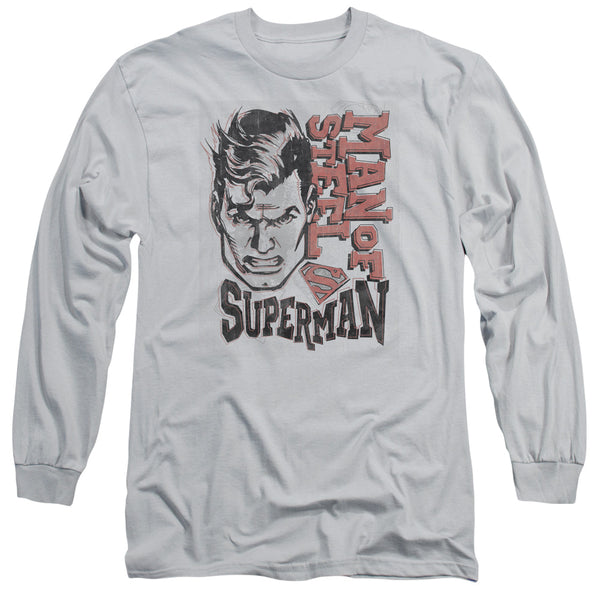 Superman - Retro Lines Adult Long Sleeve Shirt