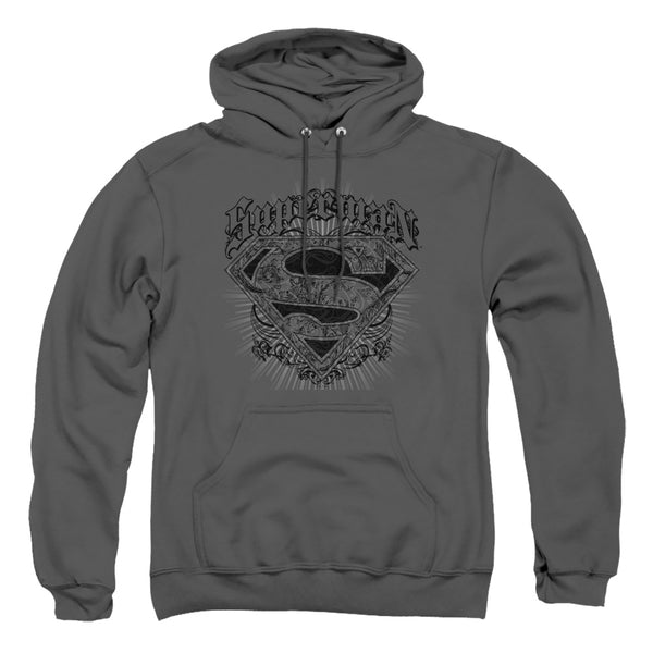 Superman - Scrolling Shield Adult Pull Over Hoodie