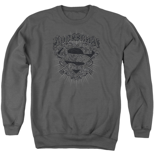 Superman - Scrolling Shield Adult Crewneck Sweatshirt