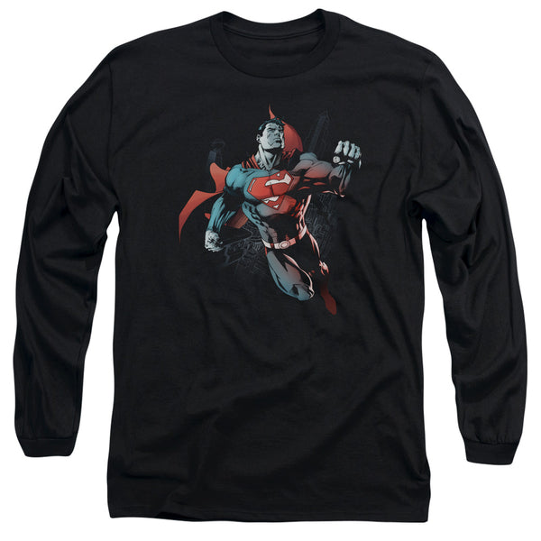 Superman - Up In The Sky Adult Long Sleeve Shirt