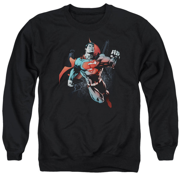 Superman - Up In The Sky Adult Crewneck Sweatshirt