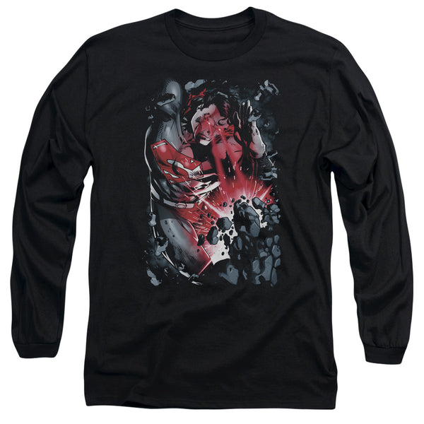 Superman - Heat Blast Adult Long Sleeve Shirt