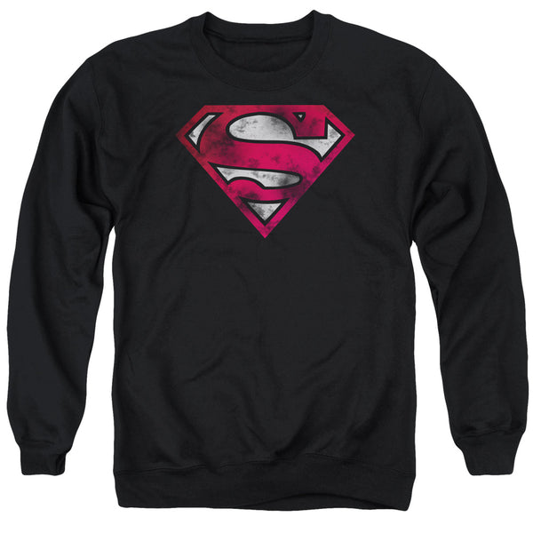 Superman - War Torn Shield Adult Crewneck Sweatshirt