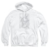 Superman - Exploding Space Sketch Adult Pull Over Hoodie