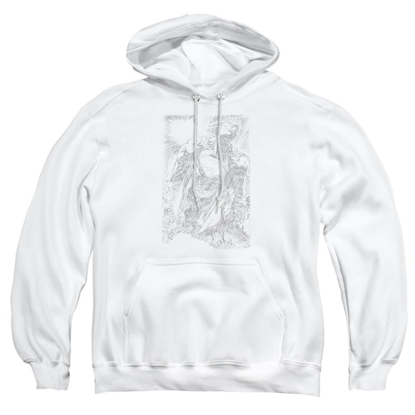 Superman - Exploding Space Sketch Adult Pull Over Hoodie