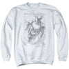 Superman - Exploding Space Sketch Adult Crewneck Sweatshirt