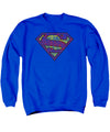 Superman - Tattered Shield Adult Crewneck Sweatshirt