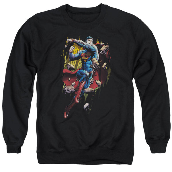 Superman - Flying Determination Adult Crewneck Sweatshirt