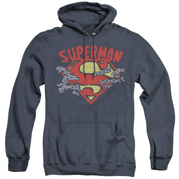 Superman - Chain Breaking Adult Heather Hoodie