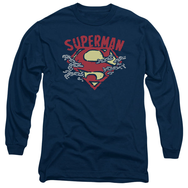 Superman - Chain Breaking Adult Long Sleeve Shirt