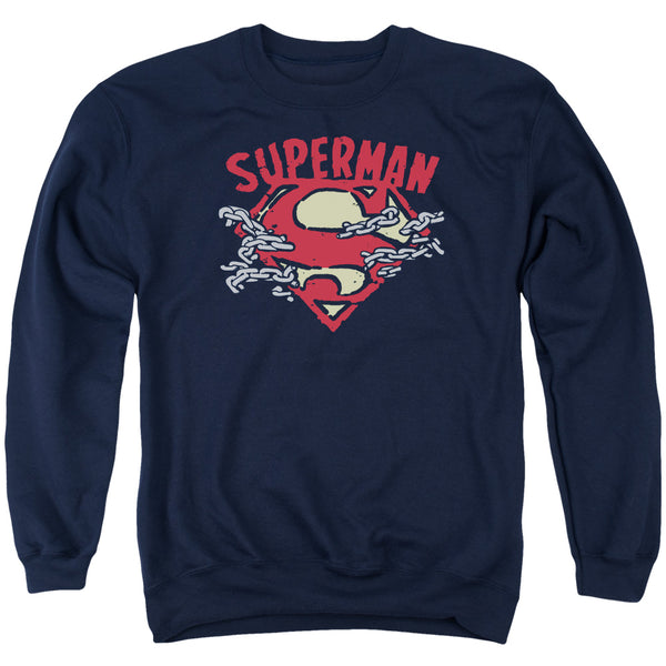 Superman - Chain Breaking Adult Crewneck Sweatshirt