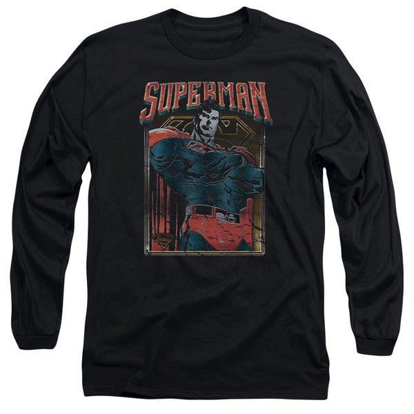 Superman - Head Bang Adult Long Sleeve Shirt