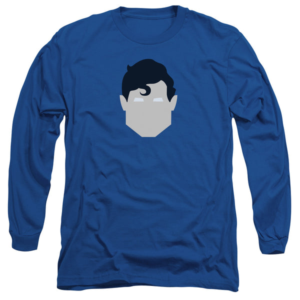 Superman - Supes Head Adult Long Sleeve Shirt