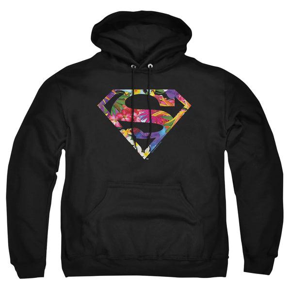 Superman - Hawaiian Shield Adult Pull Over Hoodie