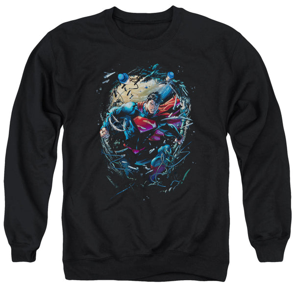 Superman - Breaking Space Adult Crewneck Sweatshirt
