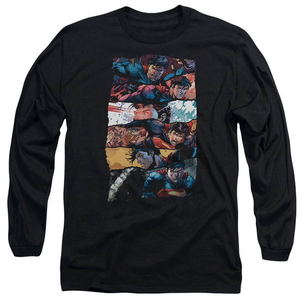 Superman - Torn Collage Adult Long Sleeve Shirt