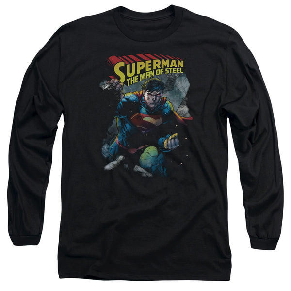Superman - Through The Rubble Adult Long Sleeve Shirt