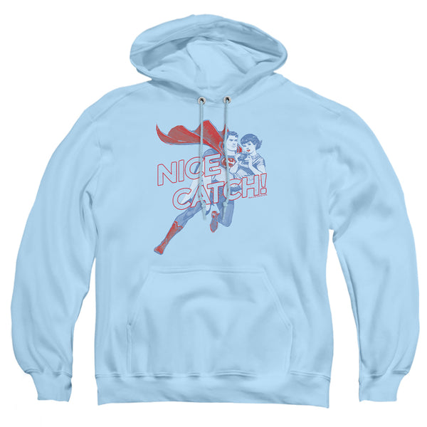 Superman - Nice Catch Adult Pull Over Hoodie