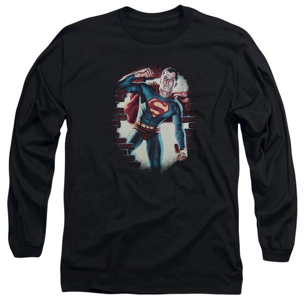 Superman - Vintage Steel Adult Long Sleeve Shirt