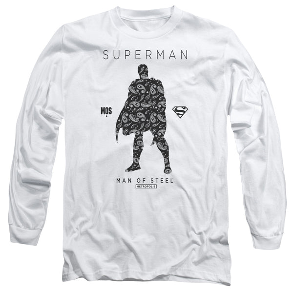 Superman - Paisley Sihouette Adult Long Sleeve Shirt