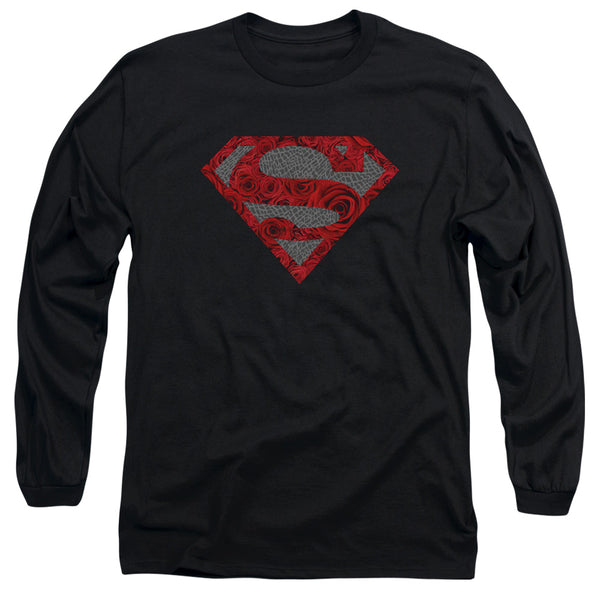 Superman - Elephant Rose Shield Adult Long Sleeve Shirt