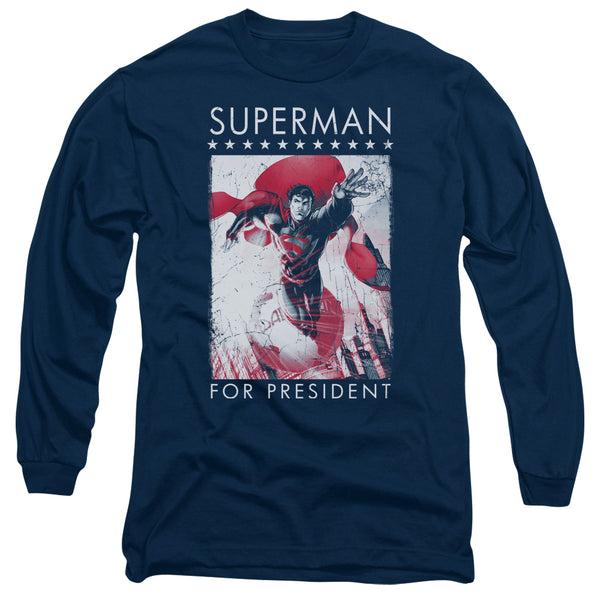Superman - Superman For President Adult Long Sleeve