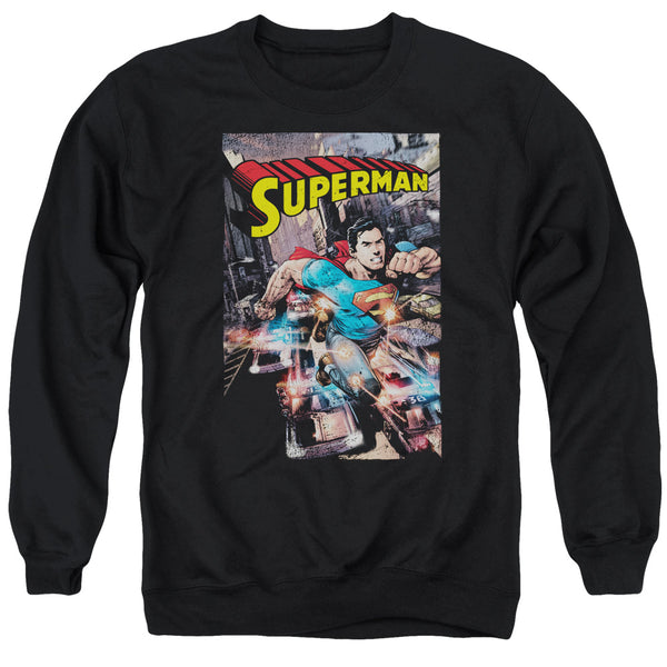Superman - Action One Adult Crewneck Sweatshirt