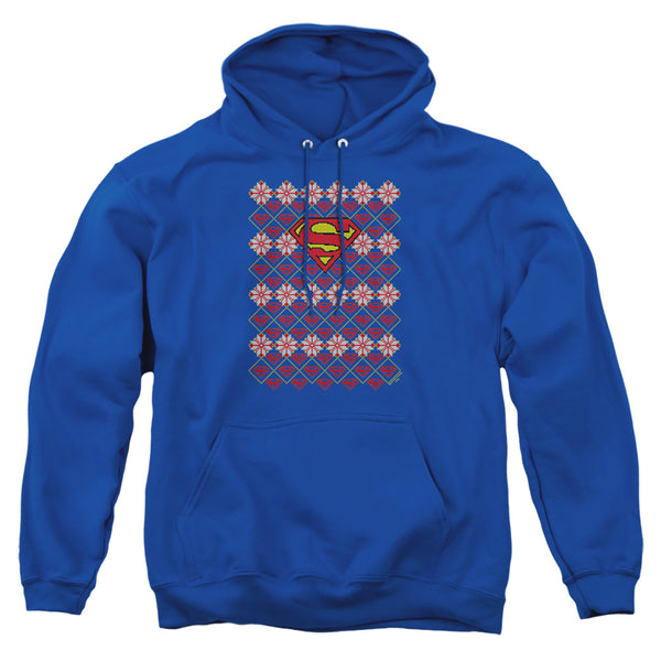 Superman - Superman Christmas Sweater Adult Pull Over Hoodie