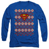 Superman - Superman Christmas Sweater Adult Long Sleeve Shirt