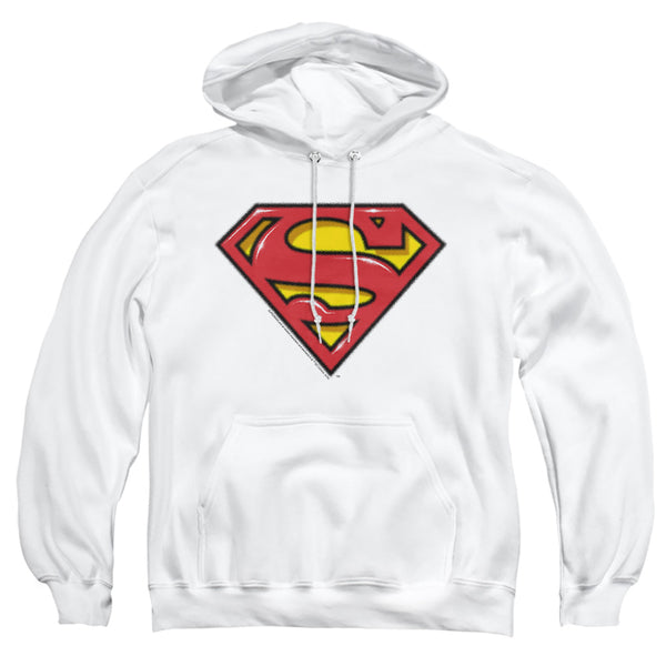 Superman - Airbrush Shield Adult Pull Over Hoodie