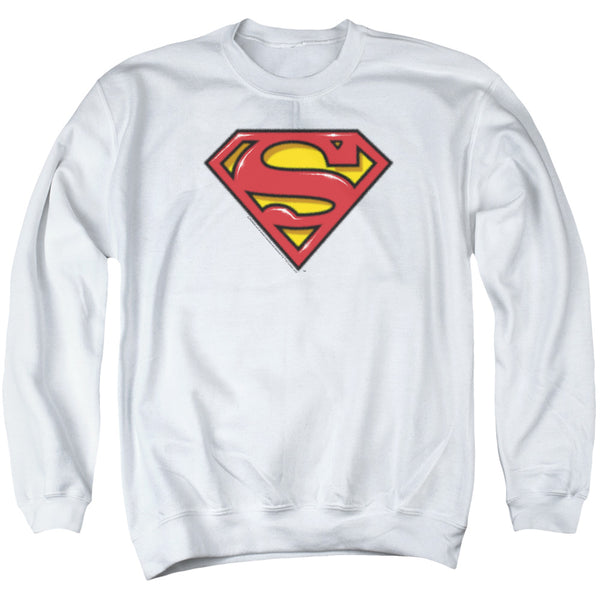 Superman - Airbrush Shield Adult Crewneck Sweatshirt
