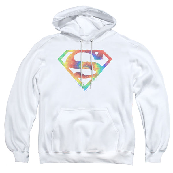 Superman - Spiral Tie Dye Logo Adult Pull Over Hoodie
