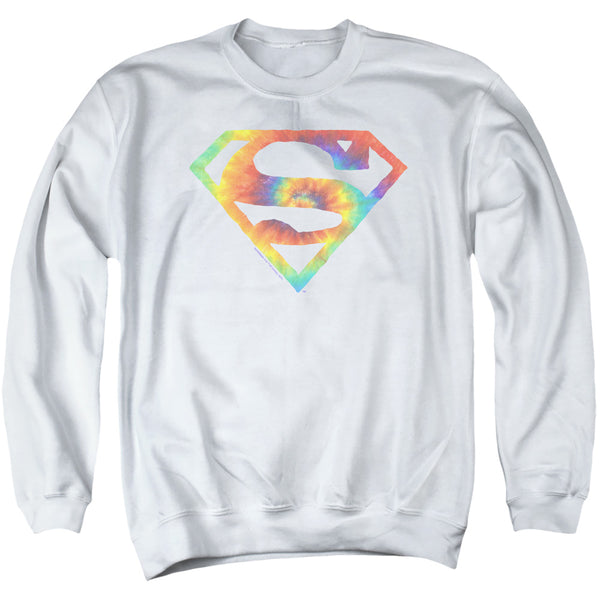 Superman - Spiral Tie Dye Logo Adult Crewneck Sweatshirt