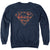 Superman - Rough Plaid Logo Adult Crewneck Sweatshirt