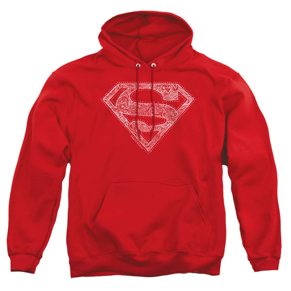 Superman - Rough Paisley Logo Adult Pull Over Hoodie